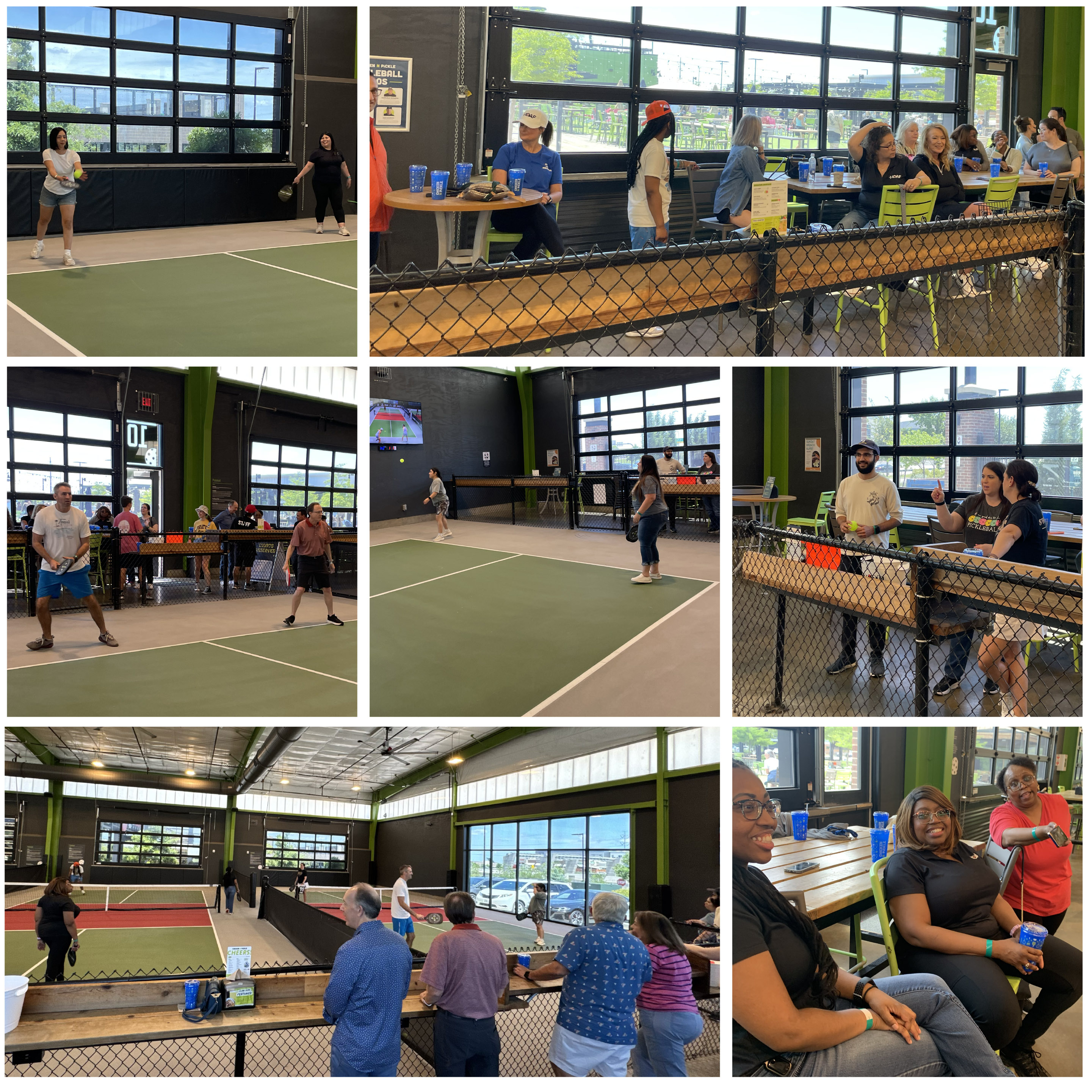 montage of pickleball